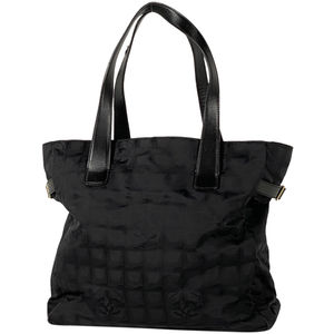Chanel New Travel Line Tote GM Shoulder Bag Coco Mark Black